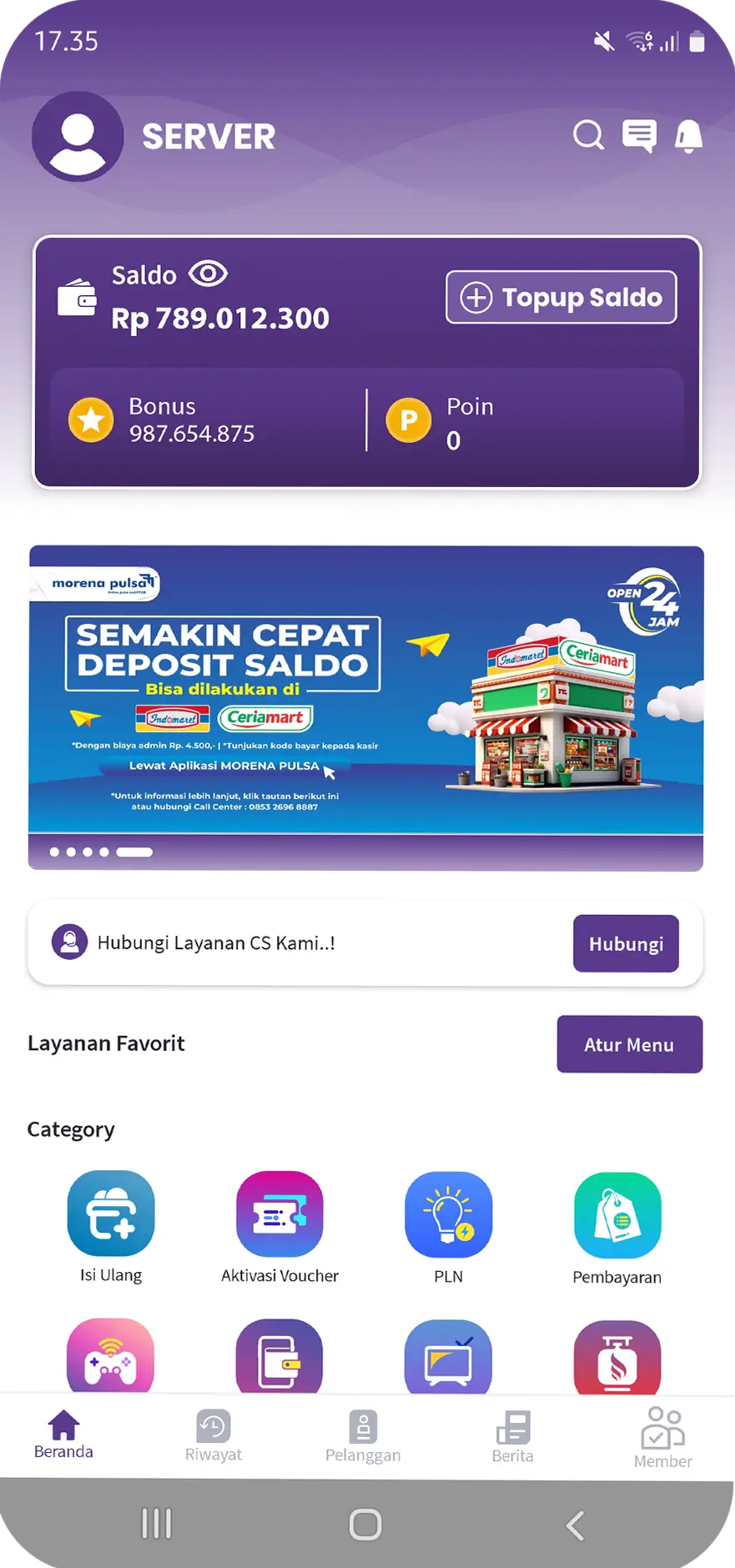 Aplikasi Morena Pulsa