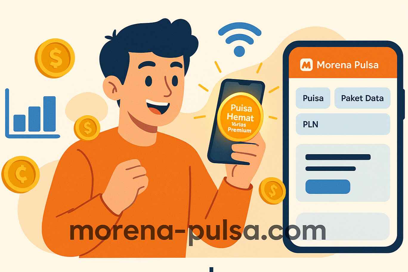 Dapat Pulsa Hemat Kelas Premium di Morena Pulsa
